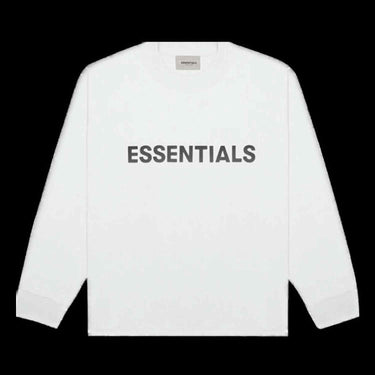 Fear Of God Essentials Boxy Long Sleeve Applique Logo White